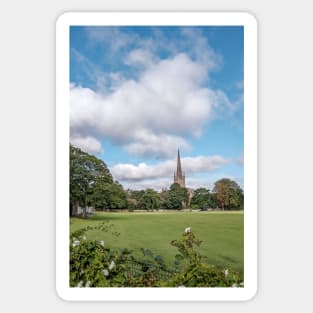 Medieval cathedral in the city of Norwich Sticker